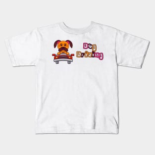 Dog Driving A Car Kids T-Shirt